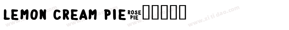 Lemon Cream Pie字体转换